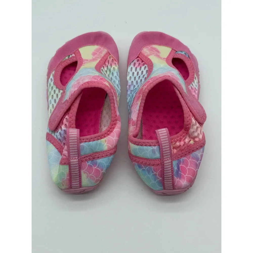 Kids Pink Mermaid‎ Scale Water Shoes Mesh Aqua Socks Beach Pool Size Toddler 8